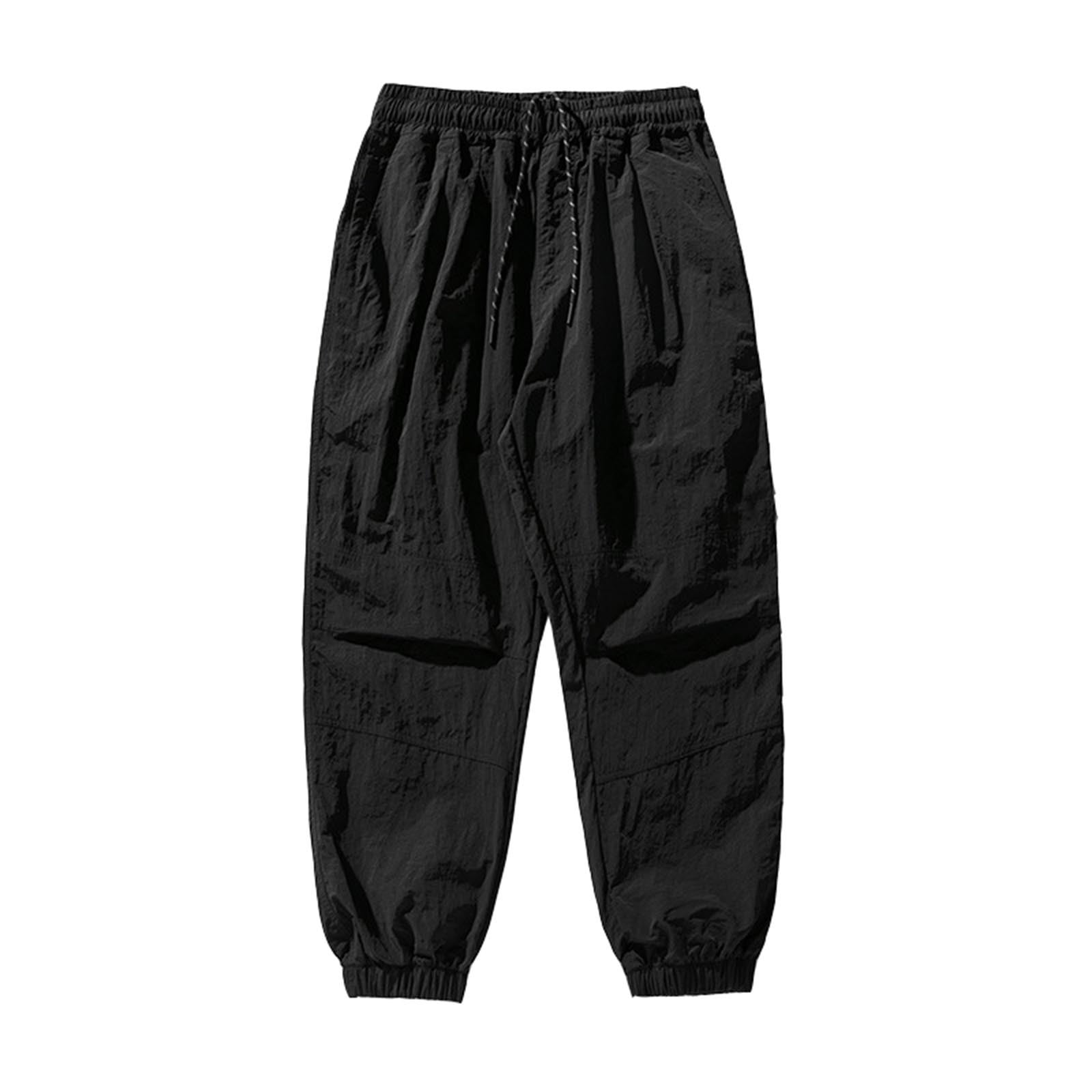 WEAIXIMIUNG Men's Cargo Pants Size 36 X 29 Men's Outdoor Cargo Hiking Pants Patchwork Pleated