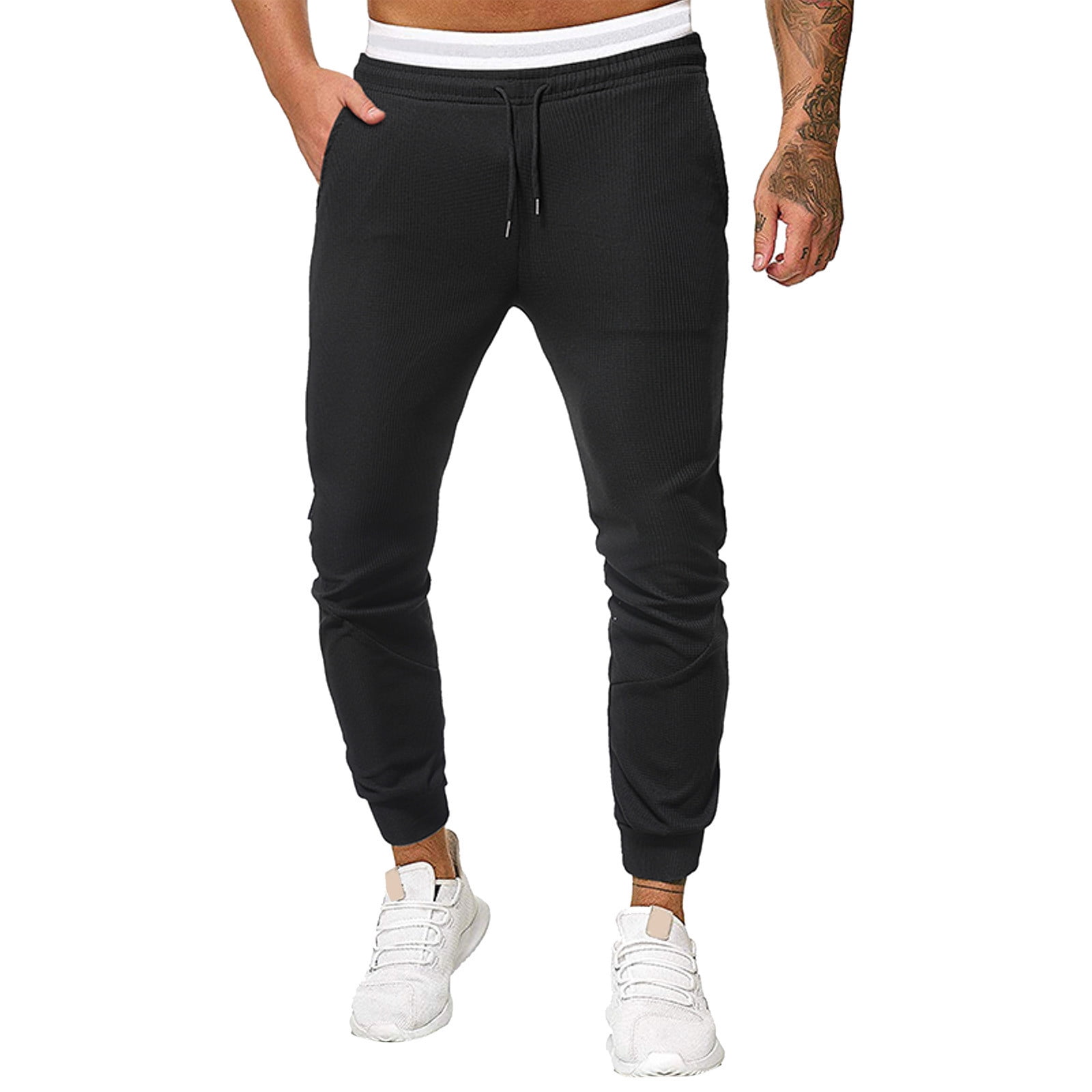 weaiximiung-mens-cargo-pants-baggy-mens-fashion-simple-solid-color-lace