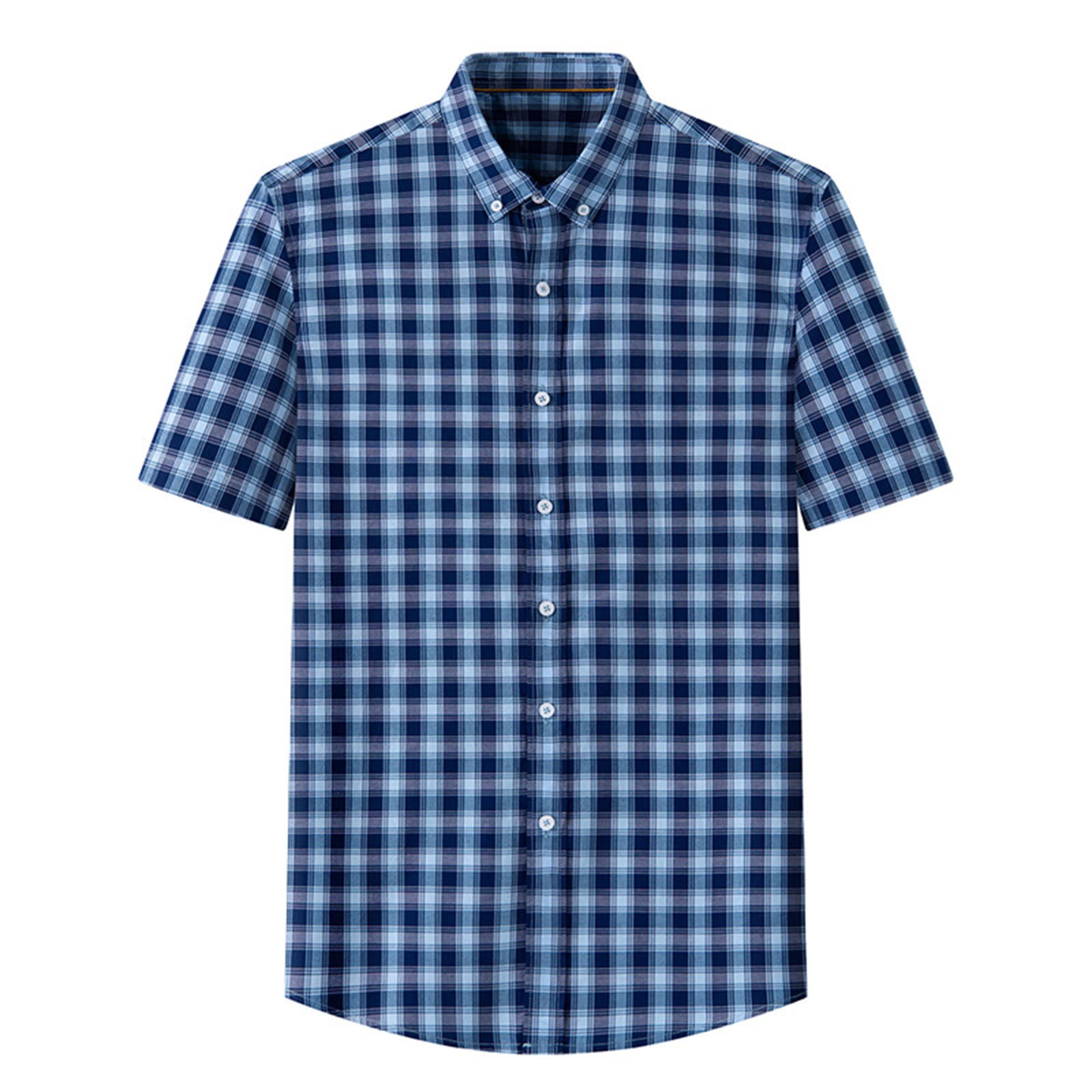 Lee Men's Short Sleeve Button-Down Shirt - White Circles Print, Stretch Poplin, Regular & Big & Tall Fit, X-Large