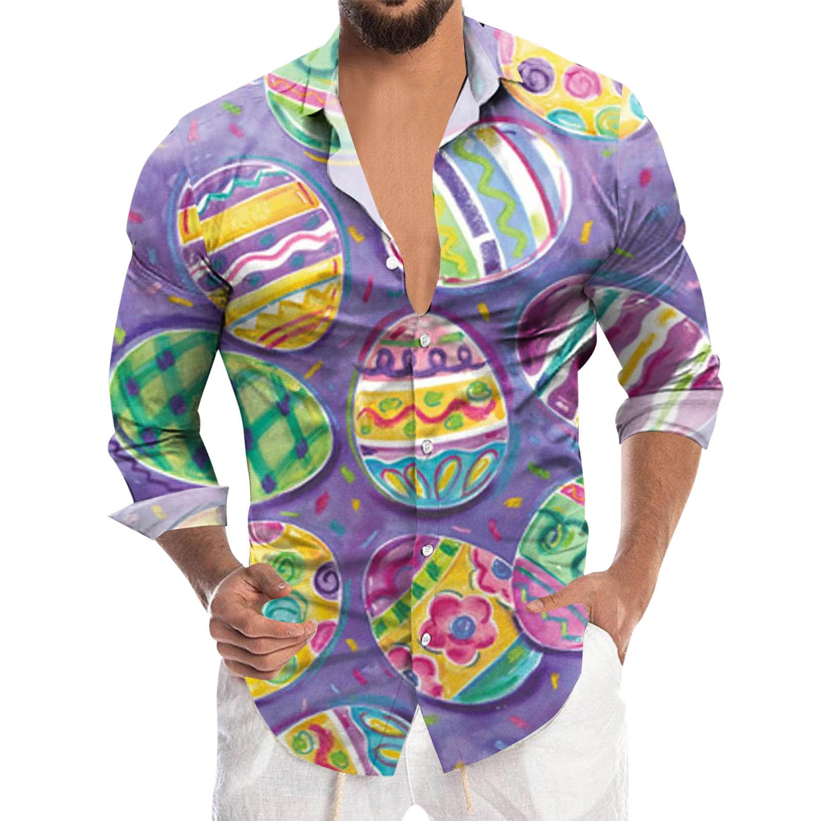 WEAIXIMIUNG Mens TShirts Multipack Graphic Tees Men's Easter Fashion