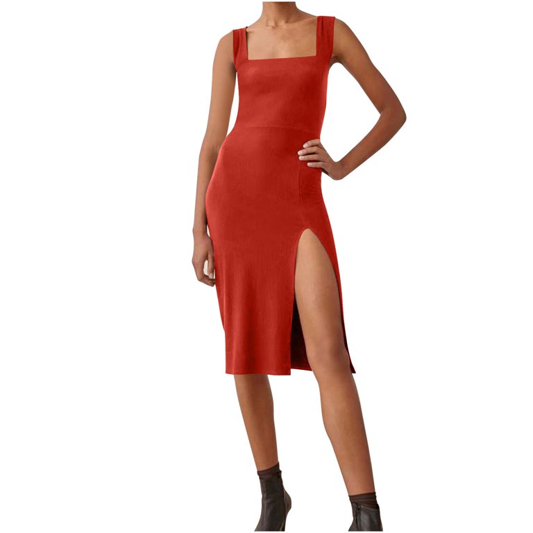 WEAIXIMIUNG Midi Dresses for Women Summer Going Out European and