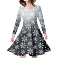 thumbnail image 1 of WEAIXIMIUNG Prom Dresses with Sleeves for Teens Kids Toddler Girls Christmas Trees Deer Print Christmas Long Sleeve Party Dress, 1 of 5