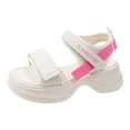 thumbnail image 1 of WEAIXIMIUNG Sandals Women Wedge Sandals for Women Black Sandals Women Fashion Block Heel Sandals with Adjustable Ankle Strap Sandals Women Dressy Summer Flat Wide Feet 2024 White 38, 1 of 7
