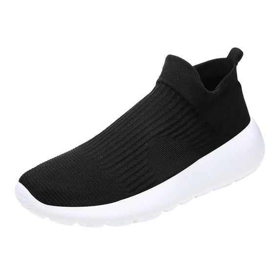 WEAIXIMIUNG Steel Toe Shoes for Men Men Sports Shoes New Pattern Summer Mesh Breathable Comfortable Simple Solid Color Slip On Fashion Shoes