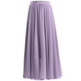 thumbnail image 1 of WEAIXIMIUNG Summer Women's Solid Color Chiffon Skirt Women's High Waist Long Skirt Skirts for Women Maxi Length Trendy 2024 Purple XL, 1 of 8