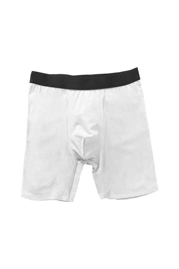 Underwear for Men Mens Long Underwear Large Size High Waisted Cotton Boxer Shorts Sport White Elongated Solid Color Shorts Mens Thong Underwear