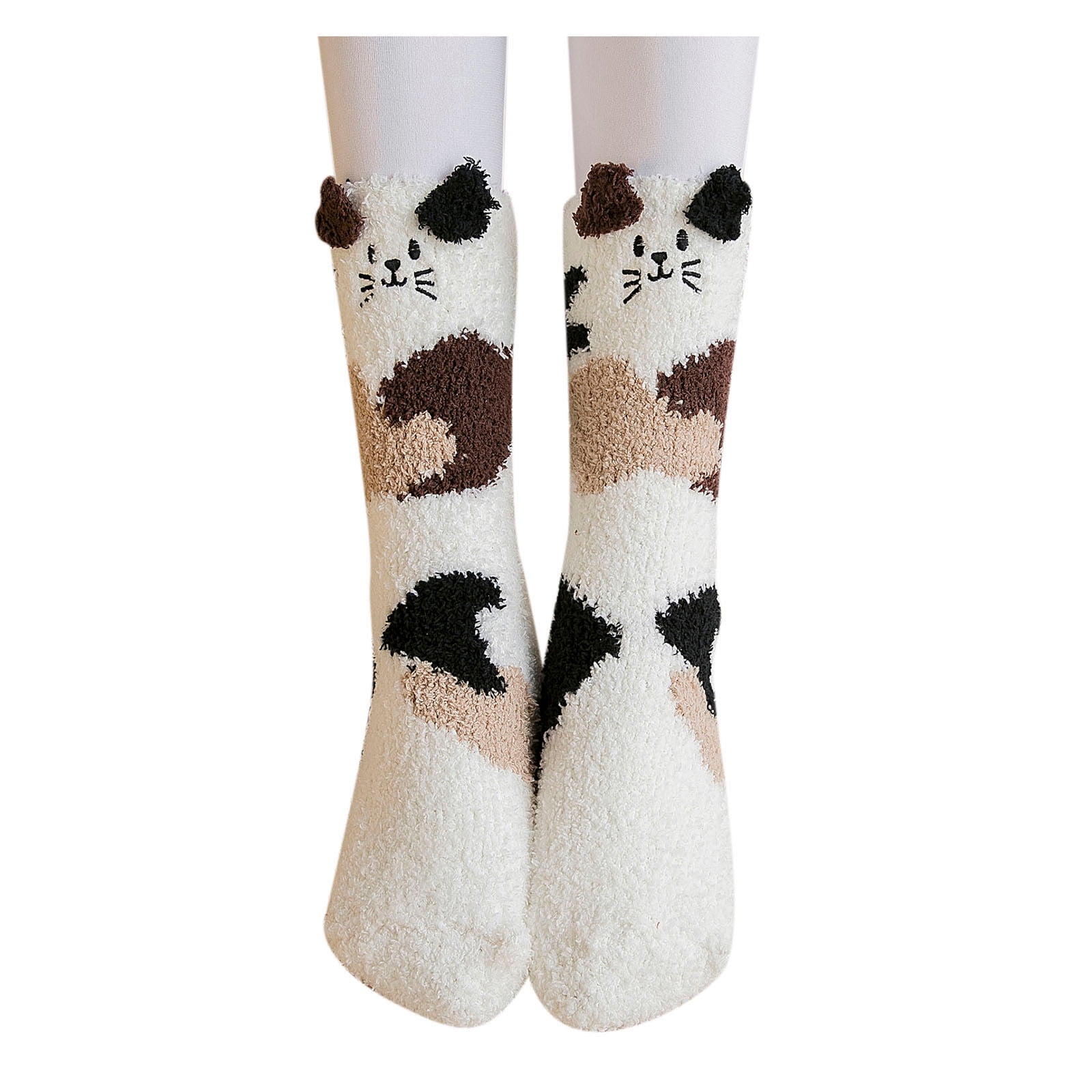 WEAIXIMIUNG Winter Womens Cartoon Fuzzy Socks Cozy Winter Home Slipper