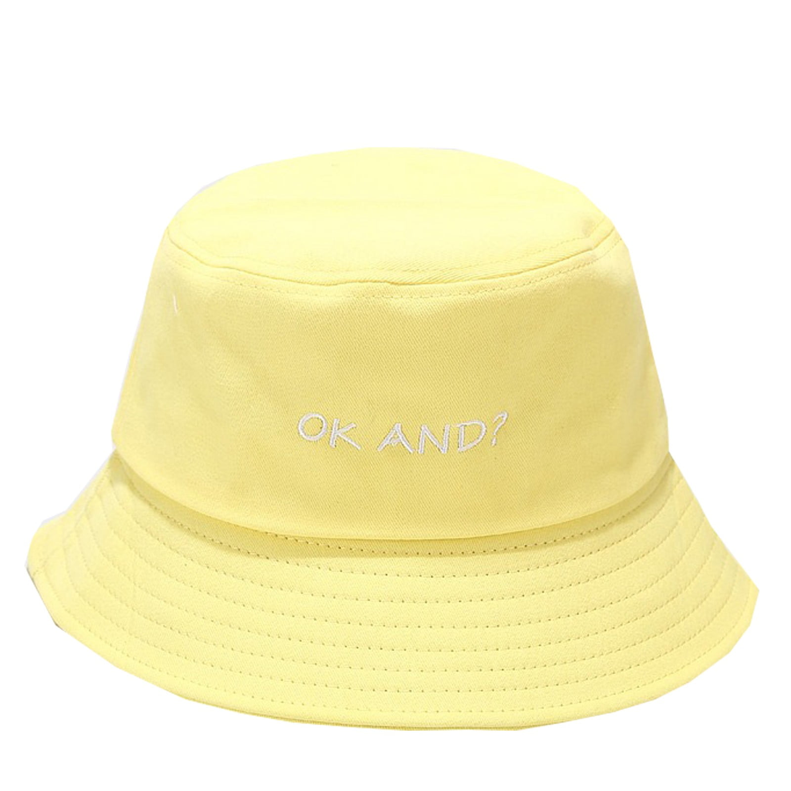 Weaiximiung Women's Fashion Printing Sunshade Fisherman's Hat Basin Hat Outdoor Bucket Hat Bucket Hats for Women Denim Yellow, Size: One Size