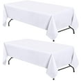 WEALUXE White Table Cloths for 6 Foot Folding Tables [2 Pack, 60x102