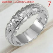 WEANT Exquisite Womens 14k Gold Ring Hang Engraved Flower Ring Anniversary Gifts