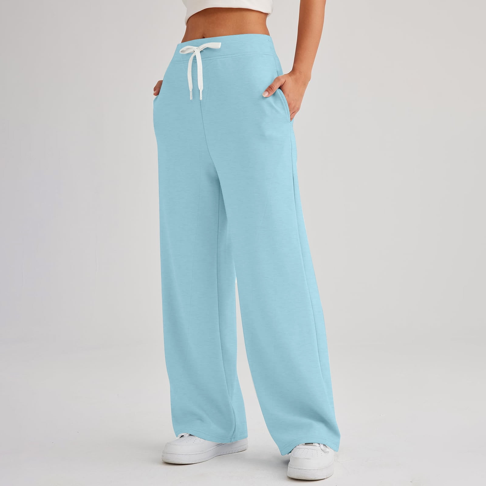 Light blue flowy pants discount