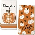 thumbnail image 1 of WEANT Hallween Decorations Halloween Kitchen Decor 2Pcs Fall Kitchen towels Fall Dish towels Microfibre Flour Sack towels Autumn Dish towels Seasonal Hand towels Thanksgiving Decor Fall E, 1 of 7