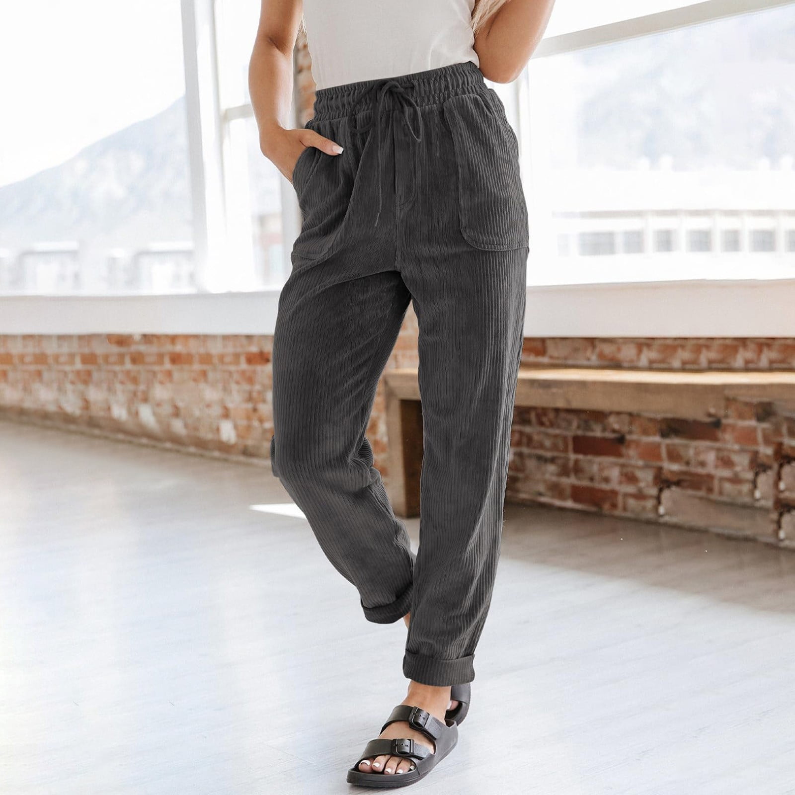 Fashion ladies cord pants