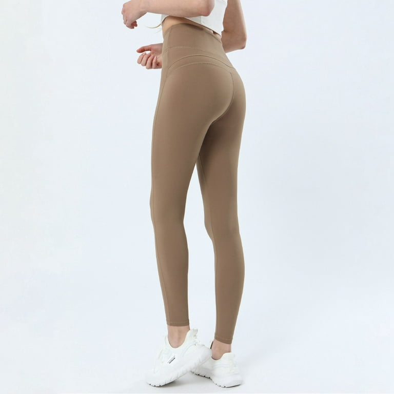WEANT Tights for Women Women s Digital Printed Tight Fitness Exercise Running Yoga Pants Light Brown X Large Walmart