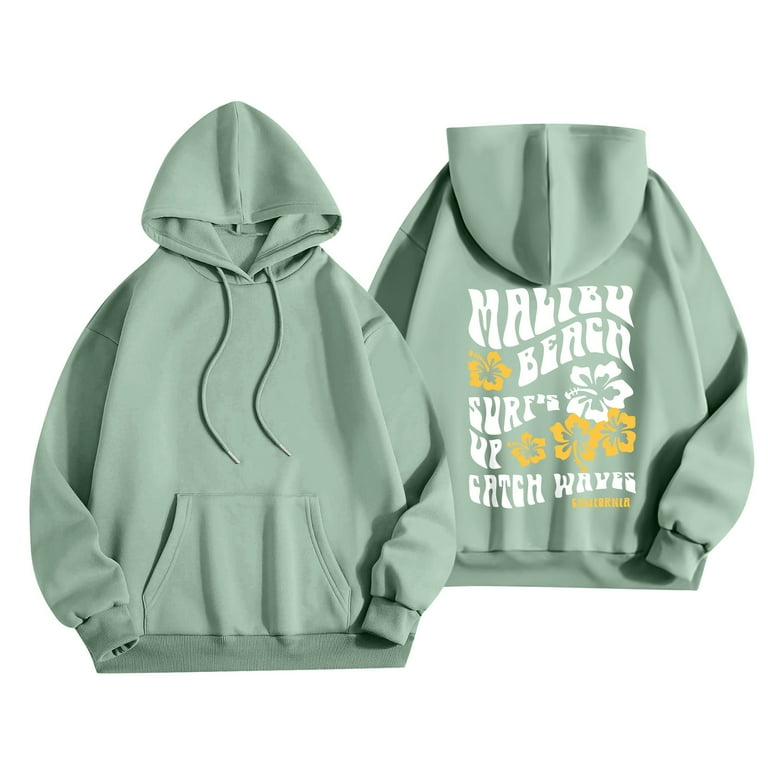 green graphic hoodies