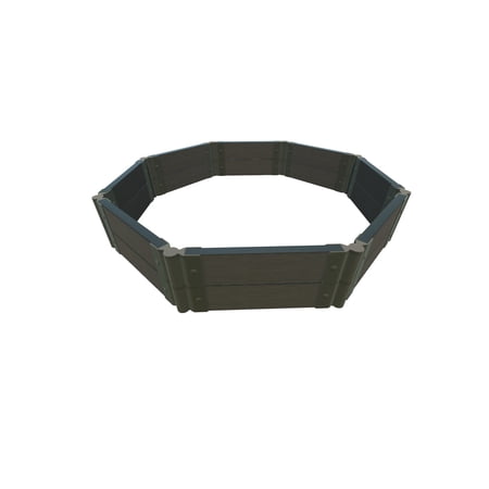 WEATHERED 2" TOOL FREE: 2 x 2 x 11' GARDEN RAISED BED (OCTAGON) JOHN BAPTISTERY
