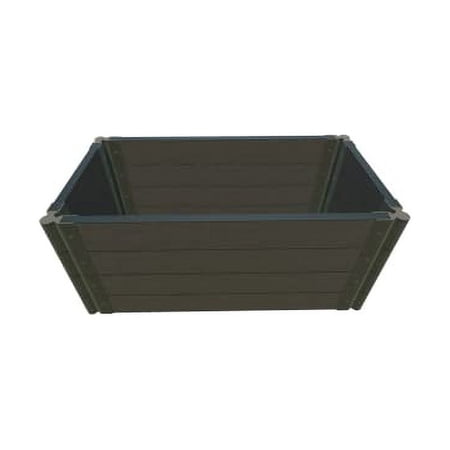 WEATHERED WOOD 2" TOOL FREE (2ft): 2 X 4 X 22' GARDEN RAISED BED
