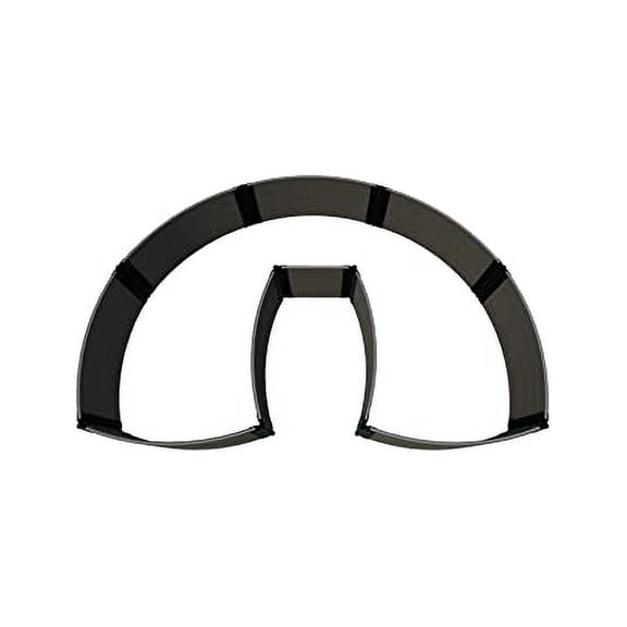 WEATHERED WOOD 'LUCKY HORSESHOE' - 6' X 9' X 22" WALK-IN CURVED RAISED GARDEN BED - 1" PROFILE