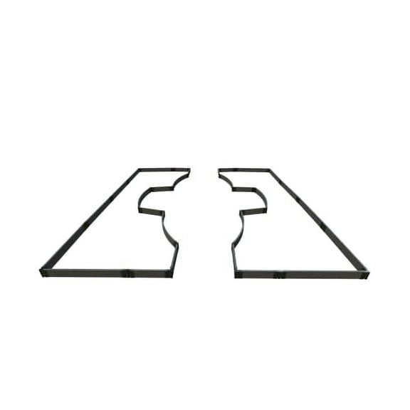 WEATHERED WOOD 'WALK-THROUGH INNER ROBOTO' - 14' X 16' X 5.5" RAISED GARDEN BED - 1" PROFILE