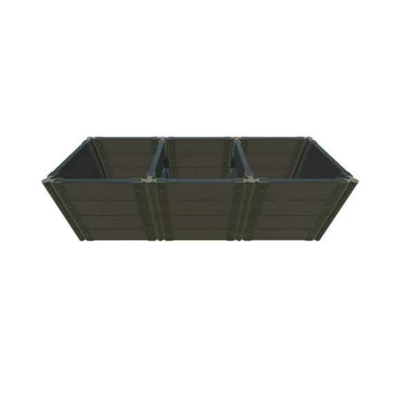 WEATHERED WOOD2" TOOL FREE (2ft): 2 X 6 X 22' GARDEN RAISED BED
