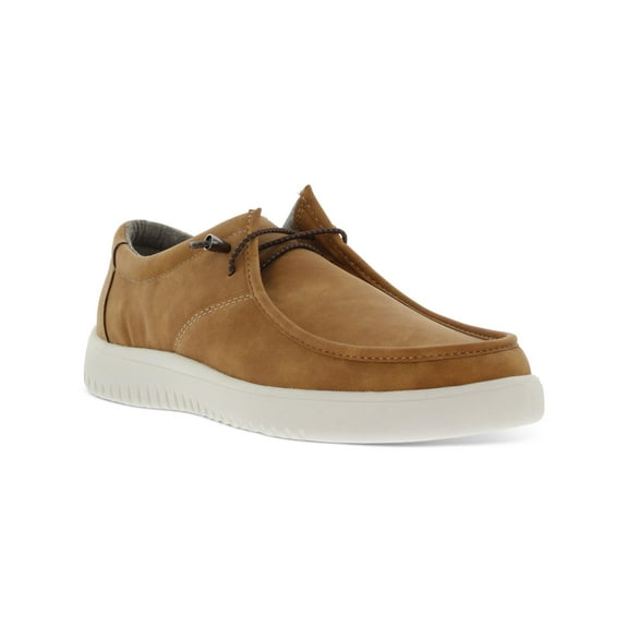 WEATHERPROOF Mens Brown Bungee Lace Cushioned Removable Insole Ollie Round Toe Platform Slip On Loafers 11 M