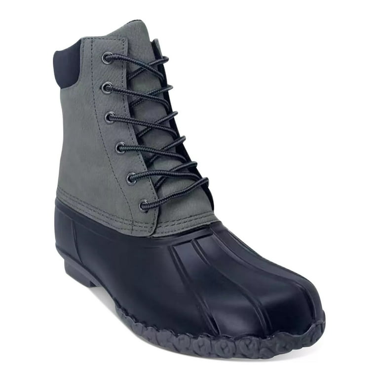 Mens grey duck boots clearance
