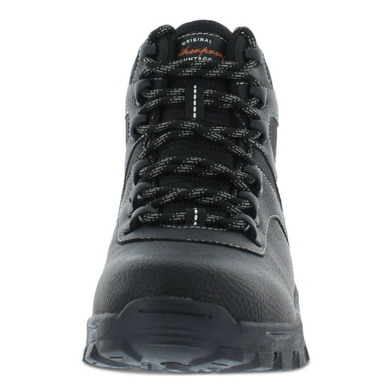 WEATHERPROOF VINTAGE Mens Black Pull Tab 1 Platform Lug Sole Padded Jasper Round Toe Block Heel Lace-Up Hiking Boots 13 M