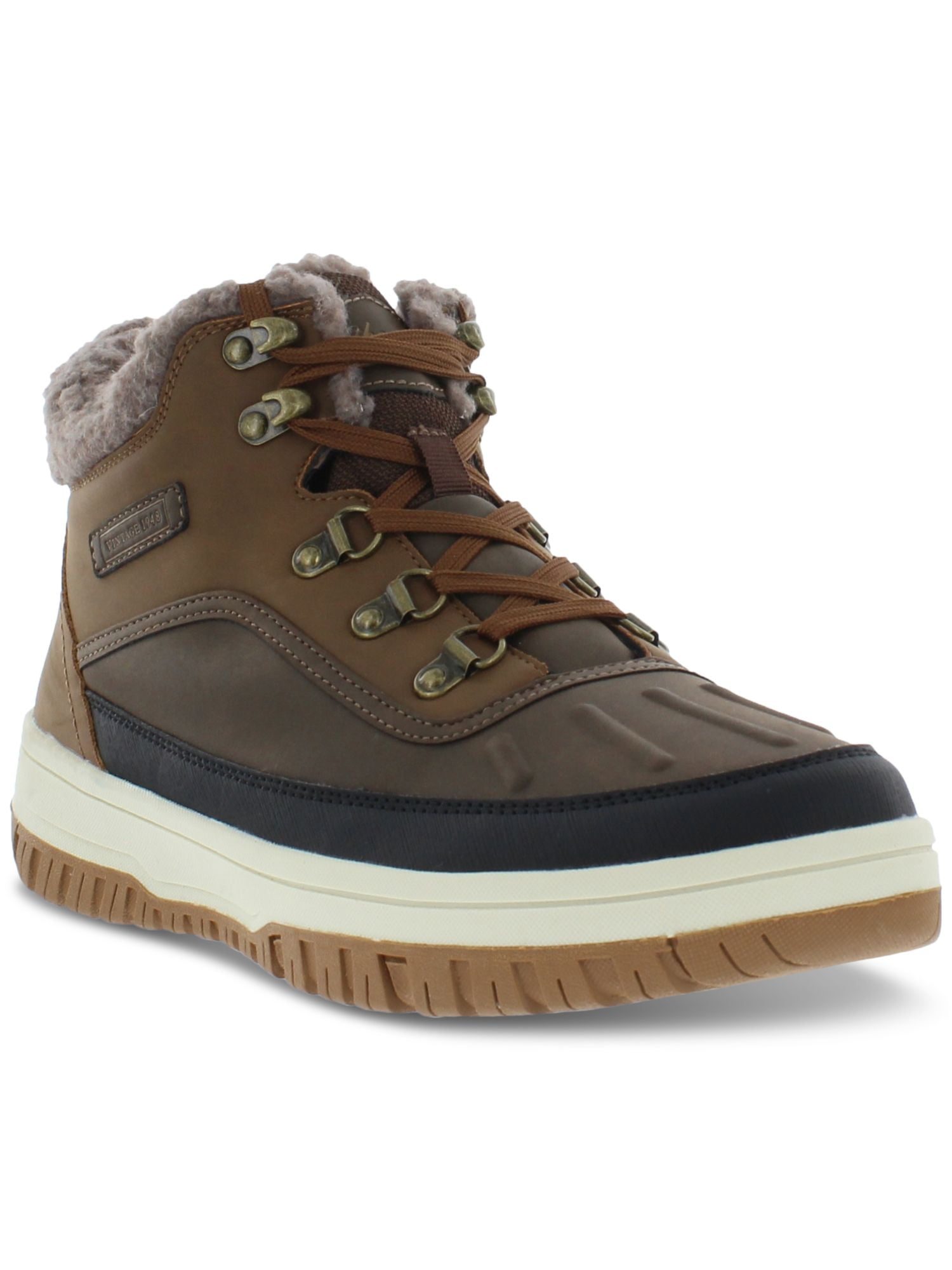 WEATHERPROOF VINTAGE Mens Brown Cushioned Round Toe Lace-Up  display picture 1