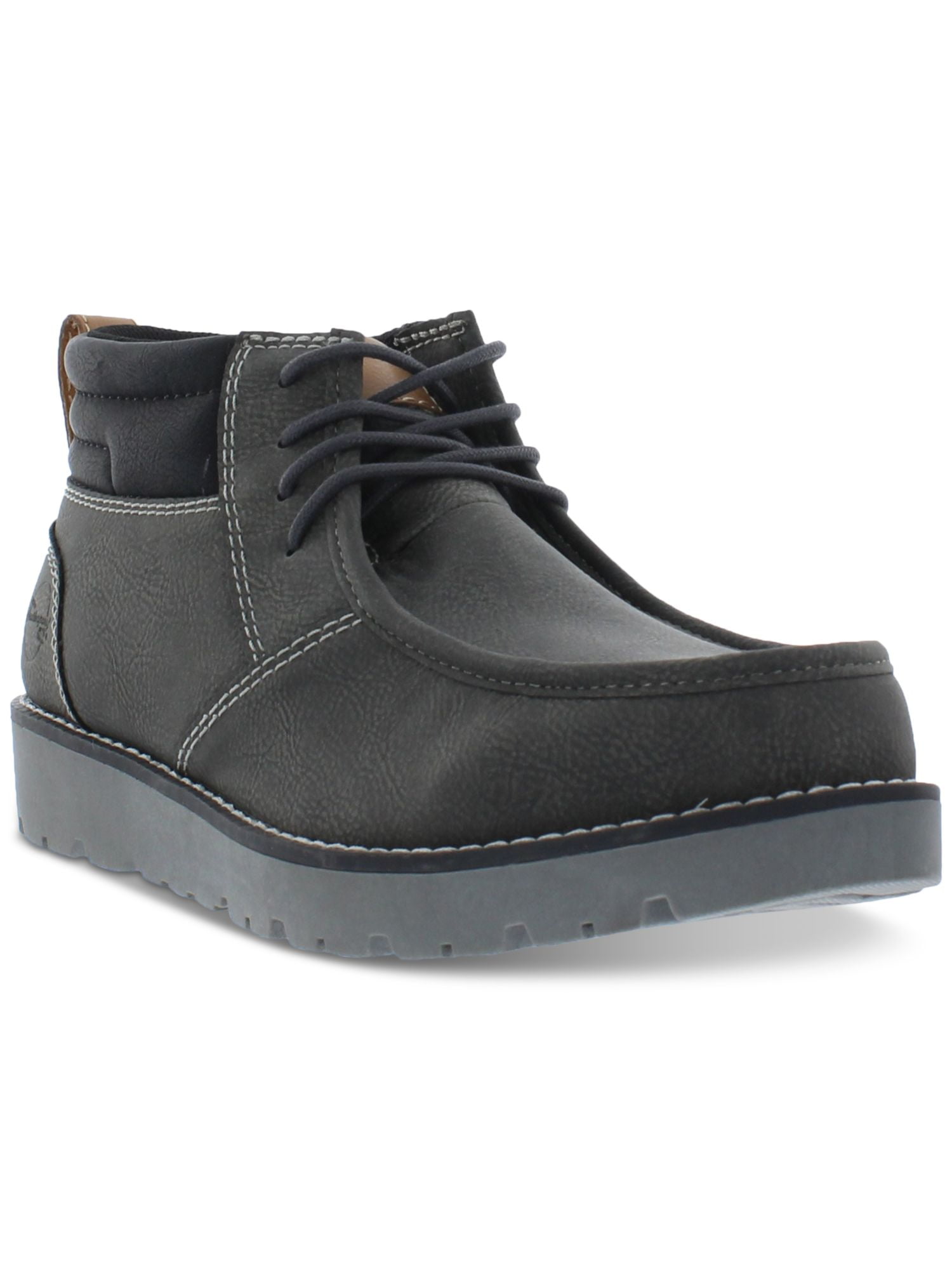 WEATHERPROOF VINTAGE Mens Gray Pull Tab Chester Toe Platform Chukka Boots 8 M Weatherproof Vintage Mens Boots in Mens Shoes - Walmart.com main image 3
