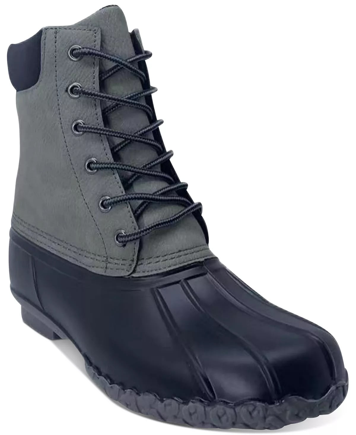Gray and teal duck boots shop
