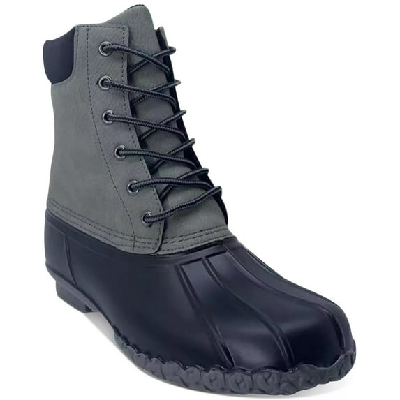 WEATHERPROOF VINTAGE Womens Gray Waterproof Adam Round Toe Lace-Up Duck Boots 12 M