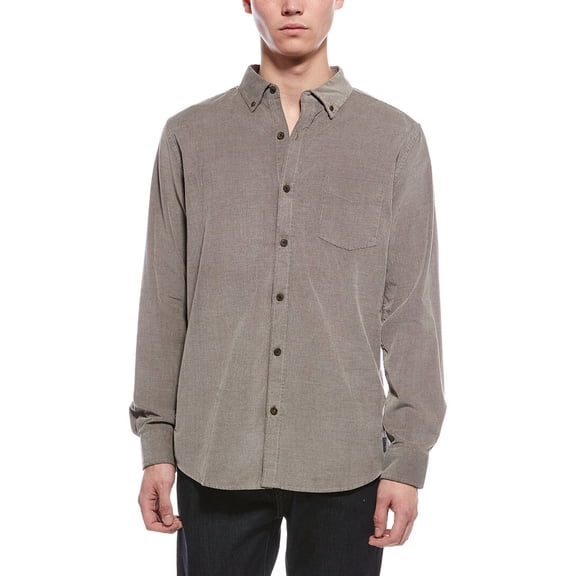 WEATHERPROOF VINTAGE mens  Brocade Corduroy Shirt, s, Gray