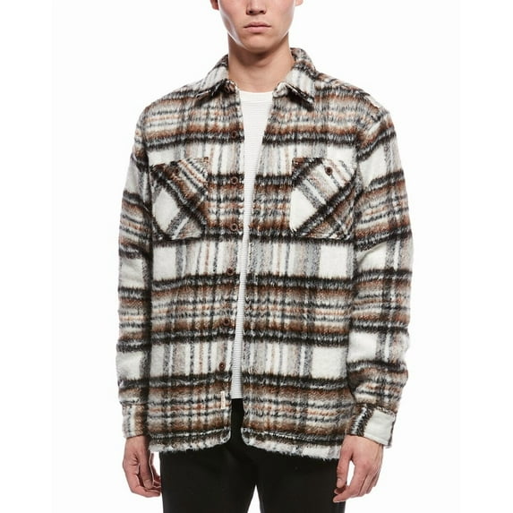 WEATHERPROOF VINTAGE mens  Brushed Plaid Jacket, m, Tan