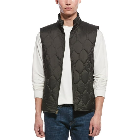 WEATHERPROOF VINTAGE mens Hexagon Quilted Vest, XL, Green