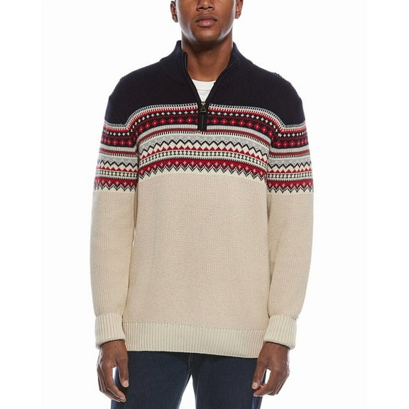 WEATHERPROOF VINTAGE mens  Maine 1/4-Zip Sweater, s, Blue