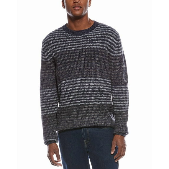 WEATHERPROOF VINTAGE mens  Mixed Stripe Crewneck Sweater, XL, Blue