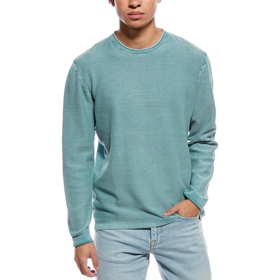 WEATHERPROOF VINTAGE mens  Roll Neck Twill Stonewash Crewneck T-Shirt, m, Blue