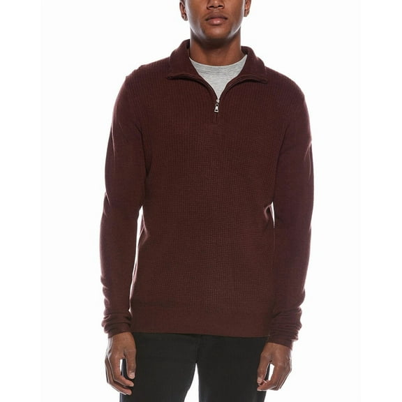 WEATHERPROOF VINTAGE mens Soft Touch 1/4-Zip Mock Neck Sweater, s, Red