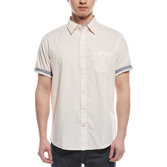 WEATHERPROOF VINTAGE mens Woven Shirt, s, Orange