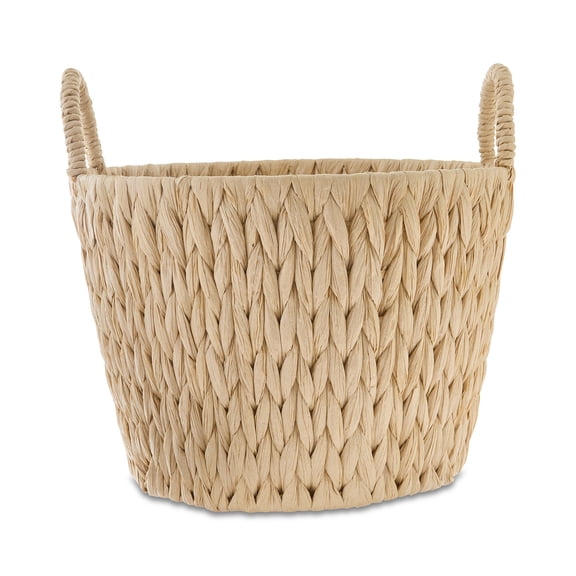 Way To Celebrate Easter Decorative Beige Paper Basket, 14" x 13"