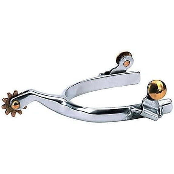 WEAVER Ladies' Stainless Steel 10pt Roping Spurs - Enhanced Control