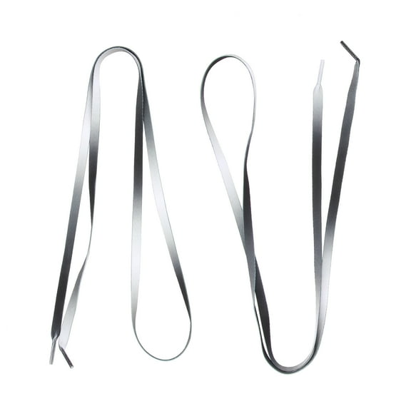 WEAVILUX Gradient Pattern Fat Shoe Laces White Polyester 1 Pair