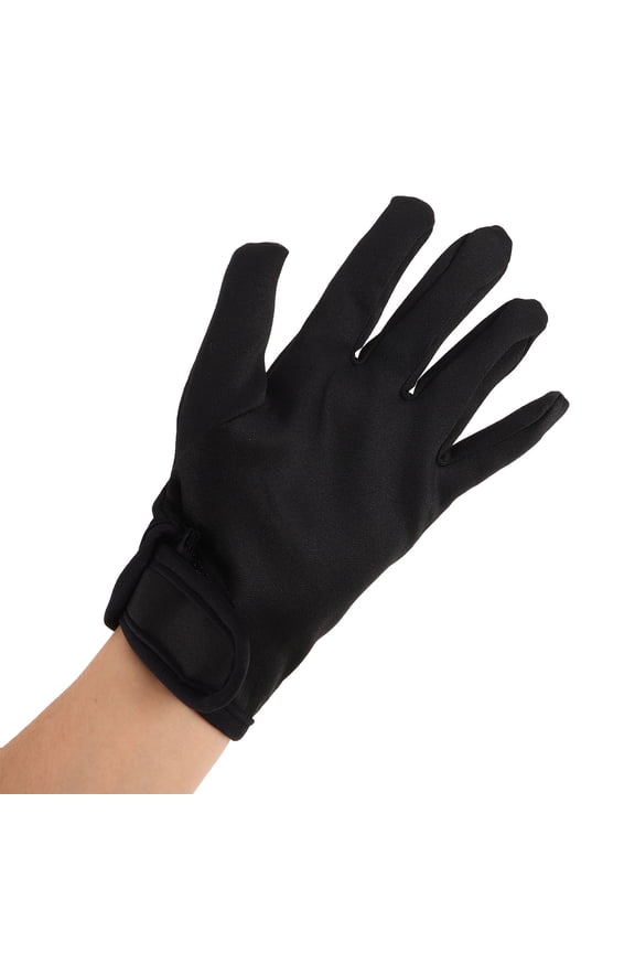 1 Pair Black Reusable Gloves for Curling Hair, Anti-Scalding Material, Ideal for Professional Salon Styling