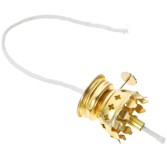 WEAVILUX Retro Iron Oil Lamp Burner with Cotton Wick Holder Vintage Style Decorative Lighting