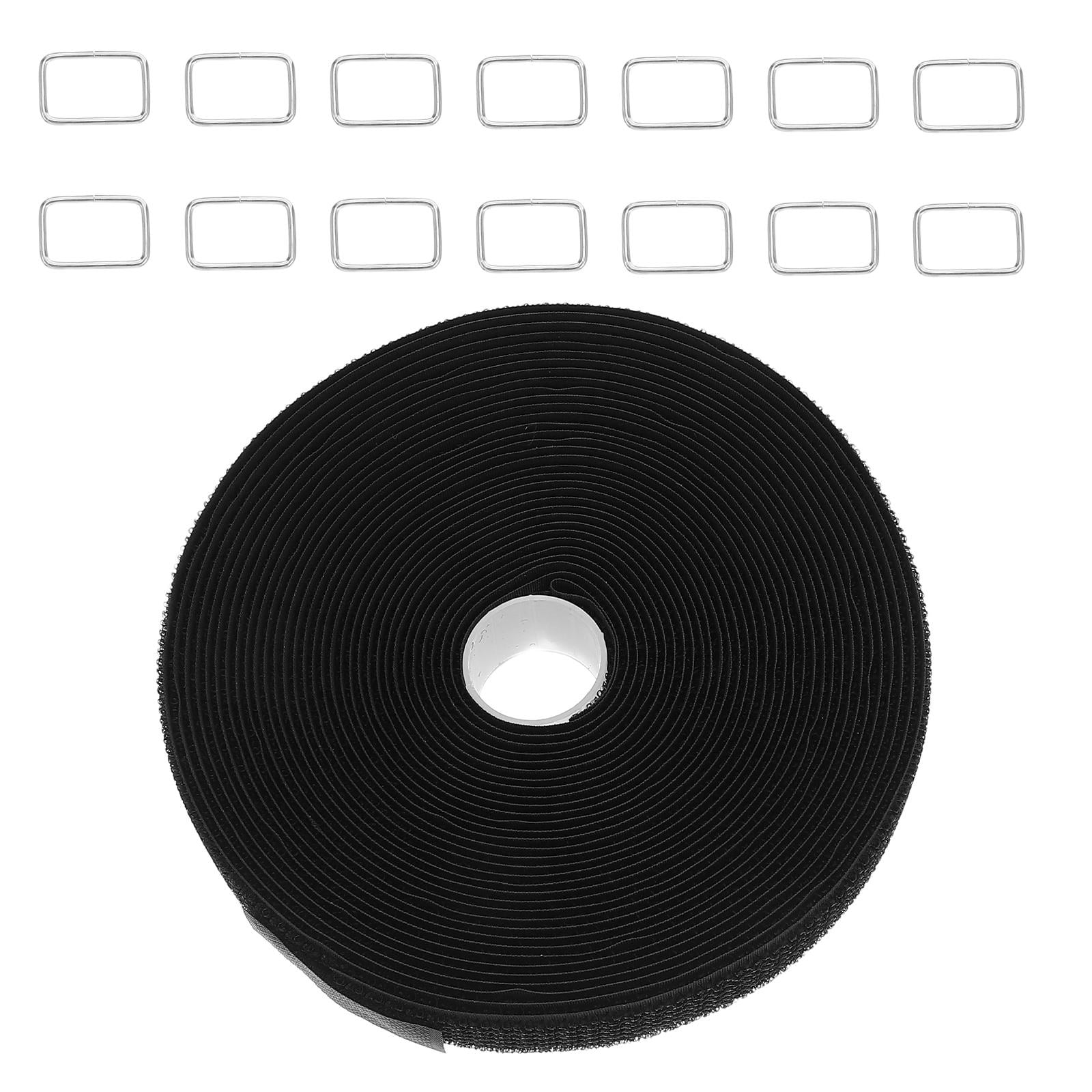 WEAVILUX 1 Set Adjustable Black Nylon Hook and Cable Straps, Reusable ...