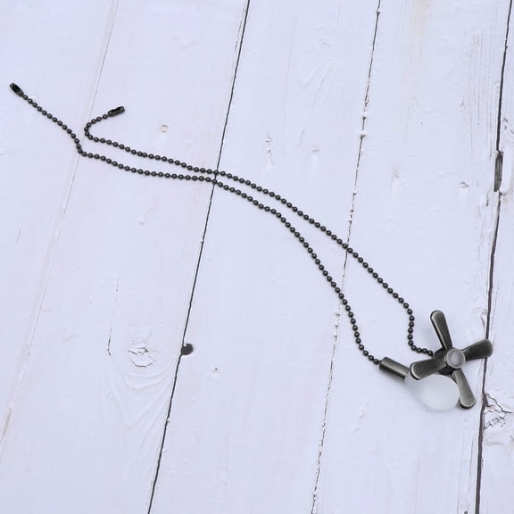 WEAVILUX 1 Set Black Metal Ceiling Light Chain with Beaded Vintage Design for Stylish Home Decoration