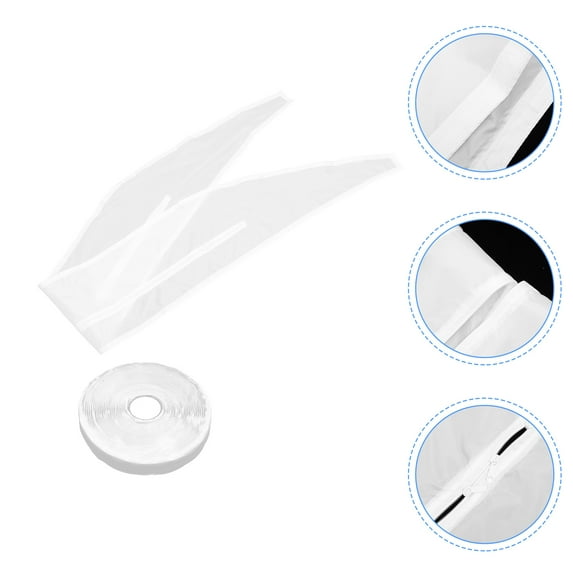 WEAVILUX White Oxford Cloth Window Air Conditioner Seal Strip 300x35x0.2cm Weatherproof Insulation