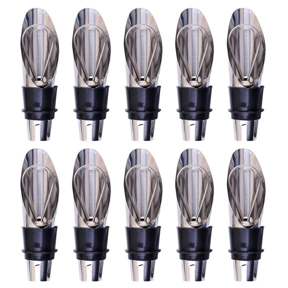 WEAVILUX 10 Pcs Soda Bottle Stopper Stainless Steel Bottle Pourers for Personal Users at Home
