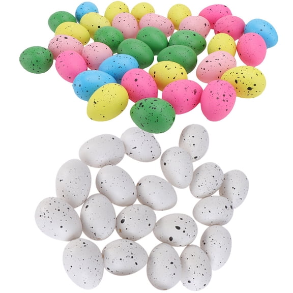 WEAVILUX 100pcs Realistic Plastic Bird Eggs for Home Decoration, Craft Simulation Set for Display, Projects and Ornamental Use