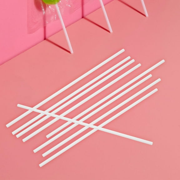 WEAVILUX 100Pcs Premium Paper Candy Sticks for Marshmallow, Cake, Dessert, Baking and Party Supplies